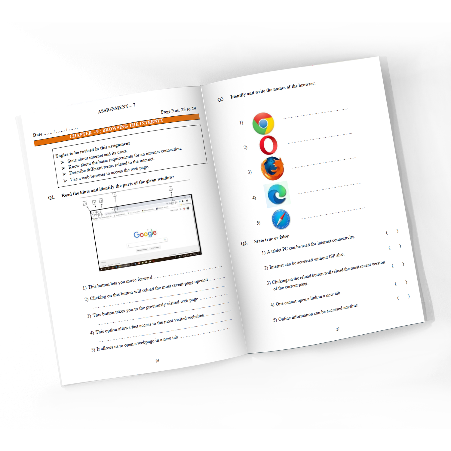 Computer Assignment Book (CLASS-4)